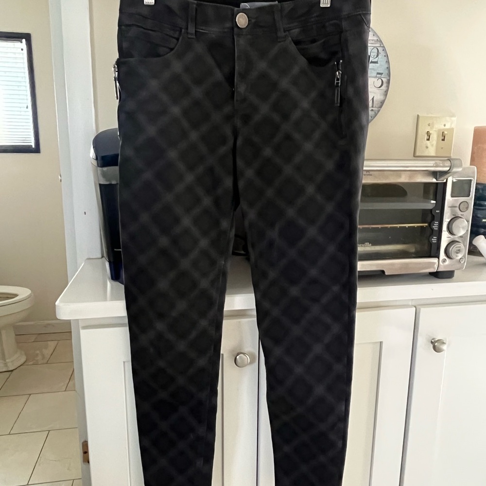Wit & Wisdom Black Plaid Women Jeans
